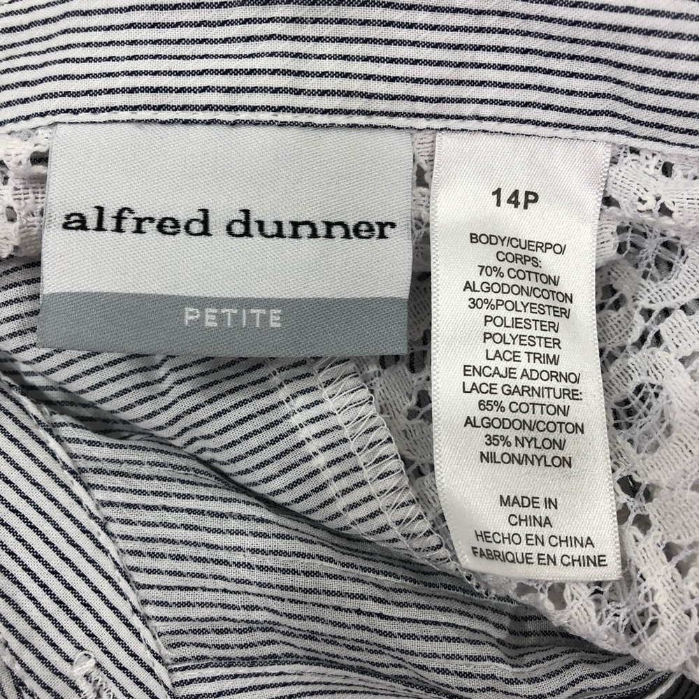 Alfred Dunner Uptown Girl Striped Top 14P - Picture 4 of 8